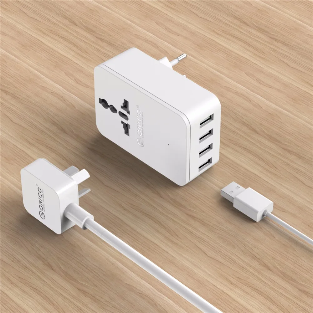 ORICO адаптер для настенного зарядного устройства розетка с 4 usb портами 1 AC Розетка