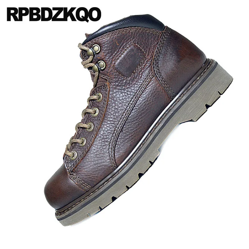 обувь защитные зашнуровать дизайнер батильоны коричневый рабочие осенняя