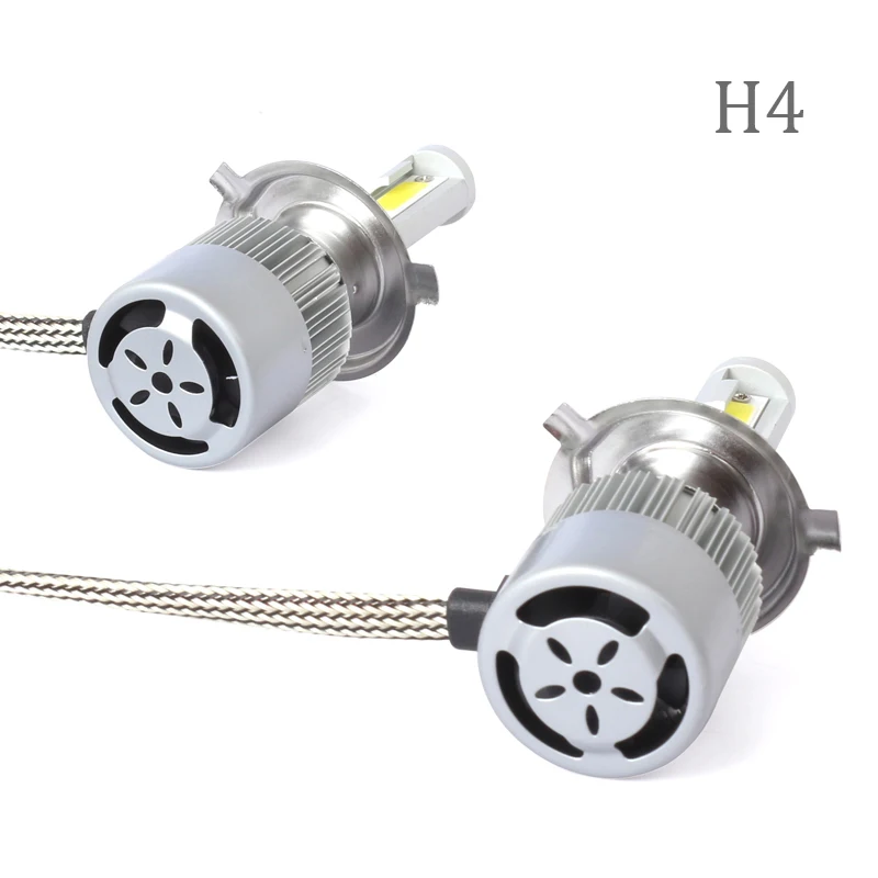 

12000LM H4 LED Lights High/Low Beam Bulb Super Bright 8000K 1 Pair Car
