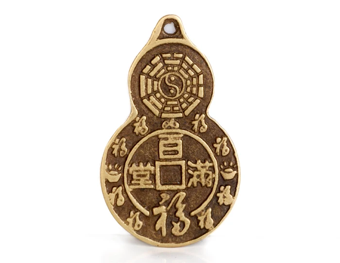 Медная подвеска в виде гиацинта Шунь Фэнь шуй фумантанг сотня букв монет | Дом и