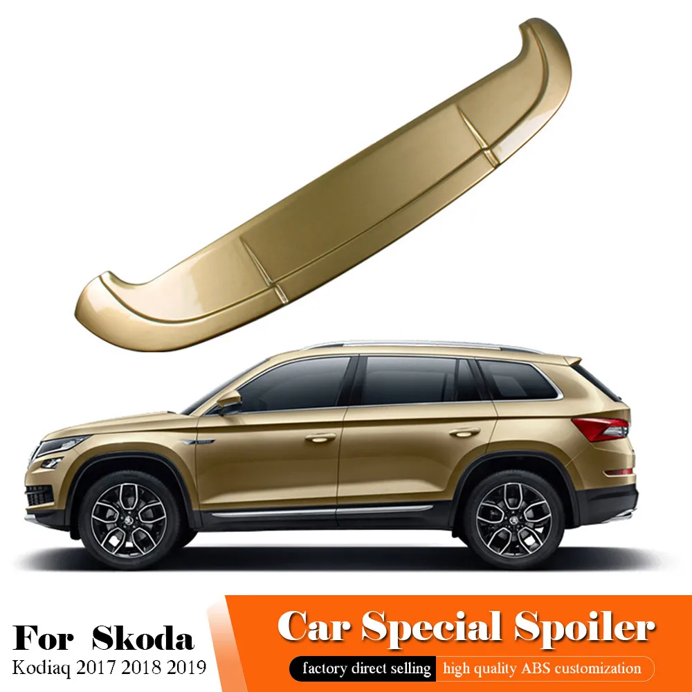 Автомобильный задний спойлер из углеродного волокна для Skoda Kodiaq, внешний белый черный спойлер, багажник, задний багажник, крыло, автомобильные аксессуары