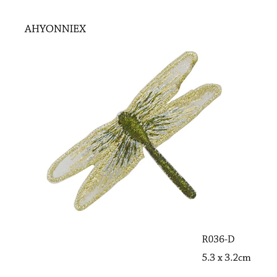 Недорогие вышитые патчи AHYONNIEX со стрекозой 1 шт. с утюгом для одежды наклейки