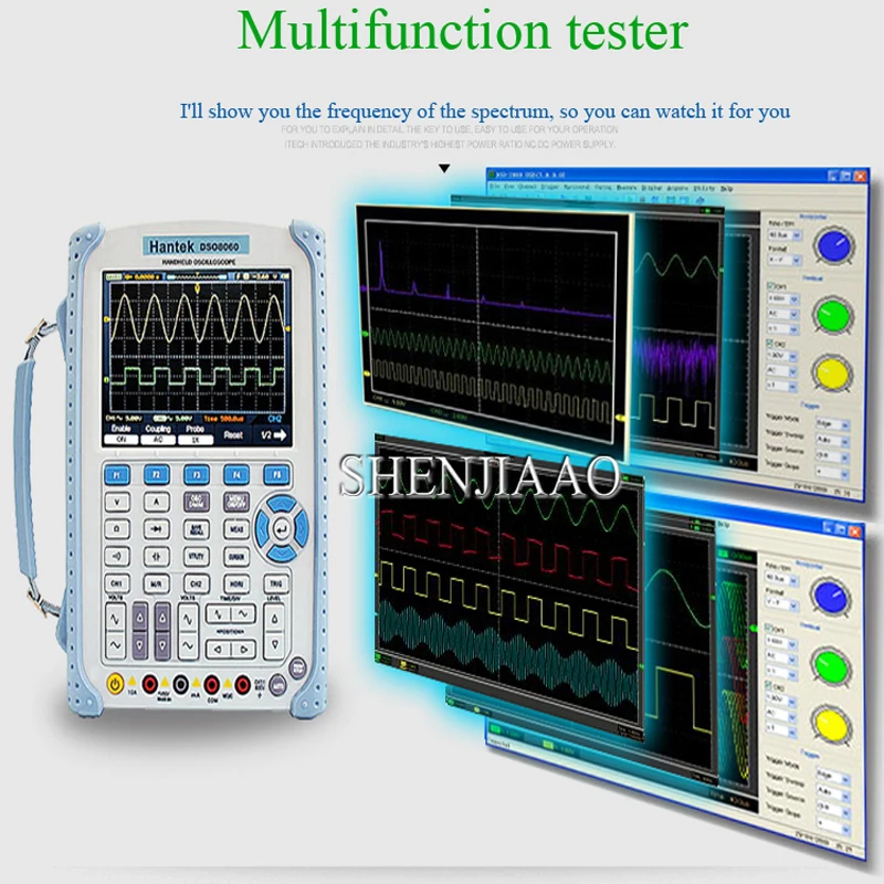 Новый Hantek DSO8060 Портативный Осциллограф портативный цифровой мультиметр