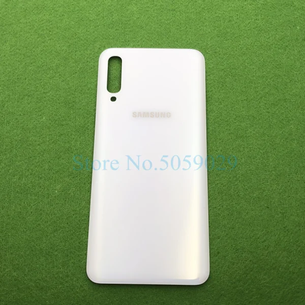 Белый Для SAMSUNG Galaxy A50 A505 SM-A505F A505F-DS Задняя стеклянная крышка для батареи задняя дверь Корпус чехол A50 заднее стекло - Цвет: Белый