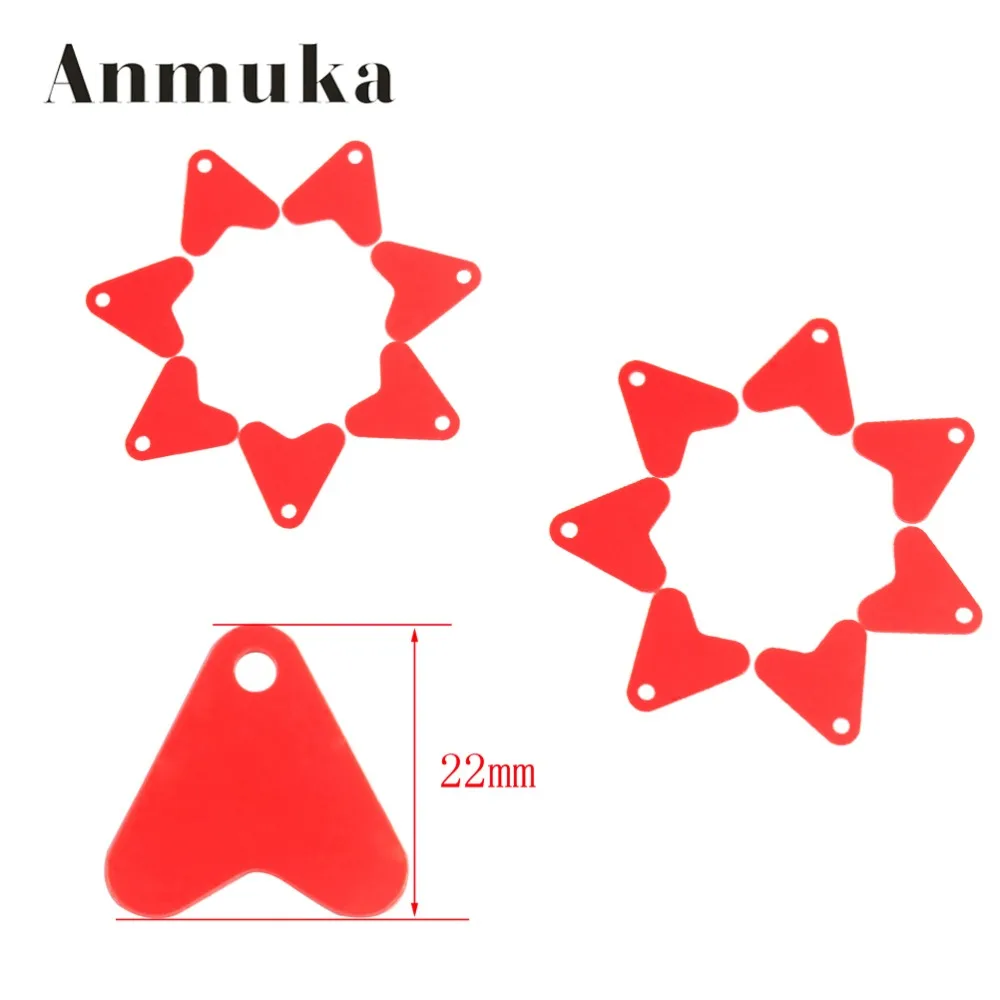 Anmuka 20 шт./лот Пластик Красная жара Форма Блёстки для DIY металлической ложкой