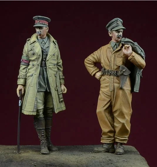 1/35 фигурки из смолы, модель, наборы Второй мировой войны, британский танковый солдат, 2 фигурки, неокрашенные