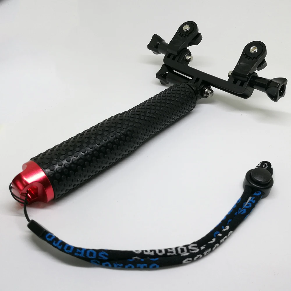 Селфи Палка с двойным устройством адаптер для прямой трансляции записи видео GoPro