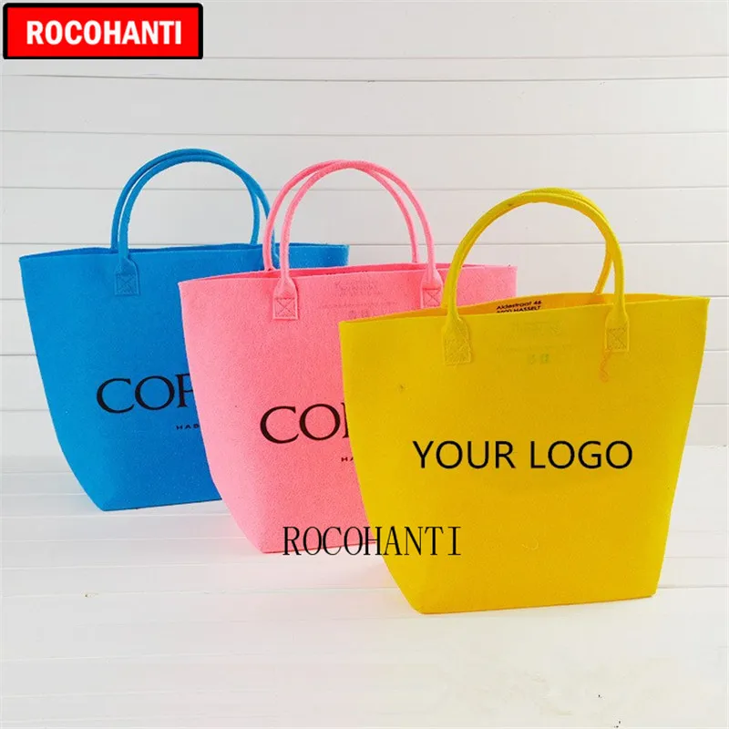 100 шт. Пользовательский логотип напечатанный чувствовал тотализатор сумка