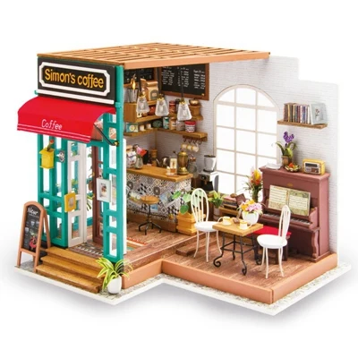 DG109 Robud Прямая поставка DIY кукольный домик Миниатюрный светильник кукольный дом мебель деревянный кукольный домик наборы для куклы подарок игрушки для детей - Цвет: DG109