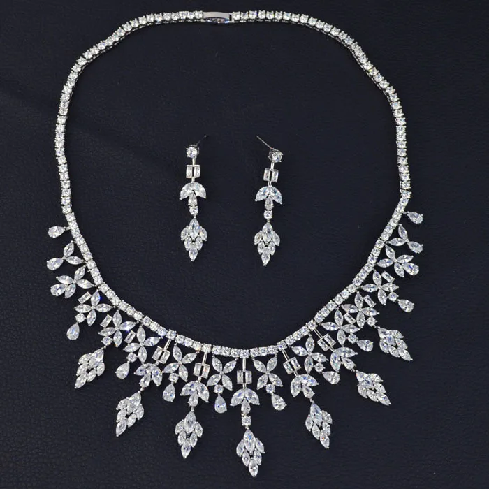 Новый дизайн модный брендовый роскошный комплект свадебных ювелирных изделий