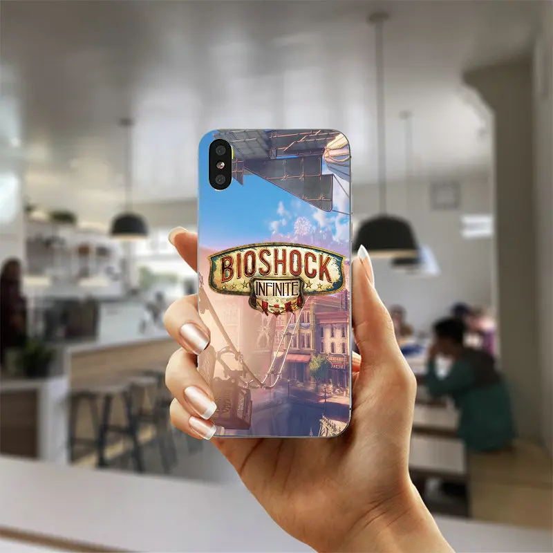 BioShock Infinite Мягкий ТПУ силиконовый прозрачный мобильный телефон чехлы для iPhone X 6 6s 7