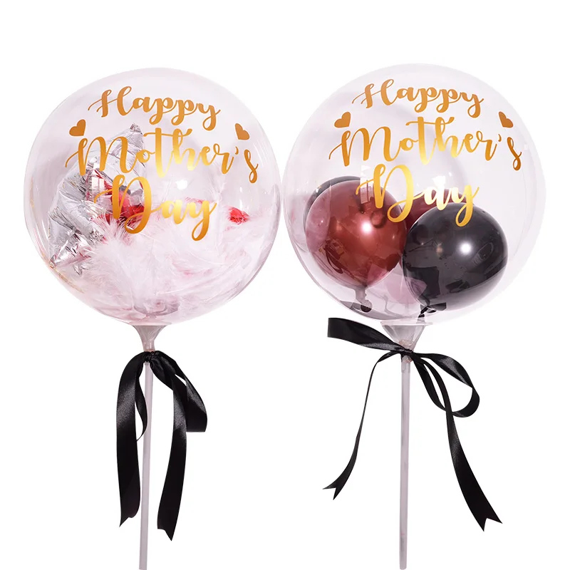 18 дюймовые воздушные шары Happy Mother Day Party Helium MAMA прозрачные баллоны с перьями для