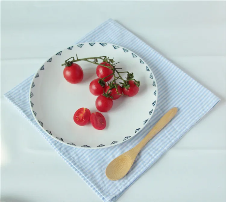 Креативные столовые тарелки керамические 8 * дюймов Фарфоровая столовая посуда