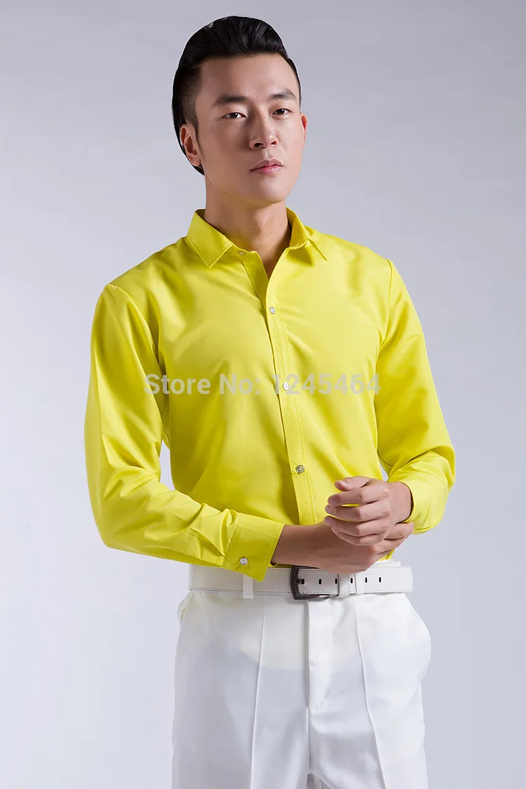 

S-3XL 12C 2014 New Dress Fashion Quality Long Sleeve Shirt Men.Korean Slim Design Formal Casual Male Dress Shirt satin shirt