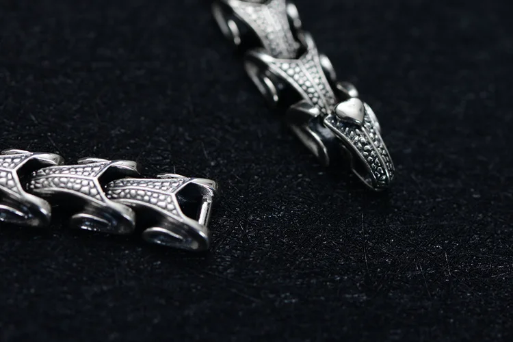 100% True 925 Sterling Silver Men's Sheep Head Retro Fashion Personality Style Bracelet High Jewelry Father's Day Gift | Украшения