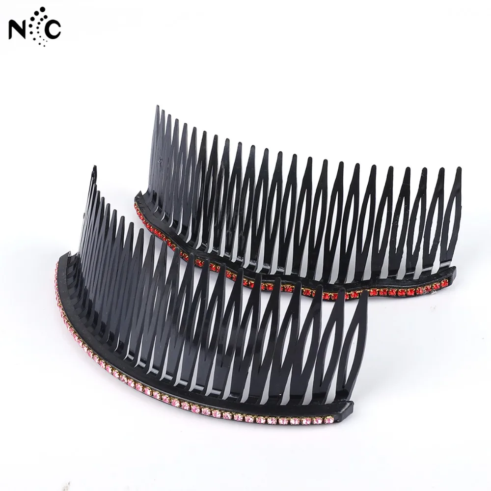 1PC Random Color Wavy Straight Line Rhinestone Hair Comb Clips Barrettes Claw For Women Hairgrips Accessories |
