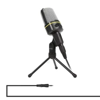 haweel professional condenser sound recording microphone with tripod holder compatible with pc and mac for live broadcast show