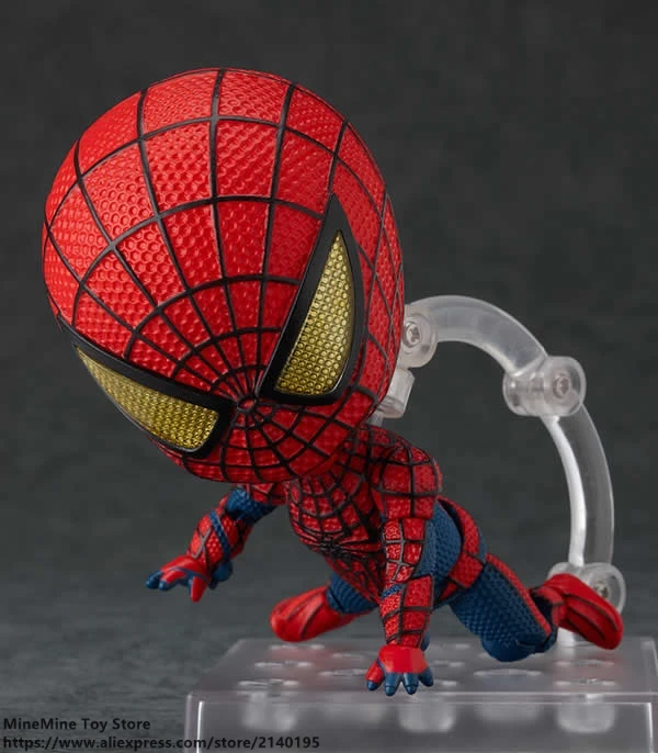 DISNEY Marvel Spiderman Q версия 10 см фигурку аниме мини украшение ПВХ Коллекционная фигурка