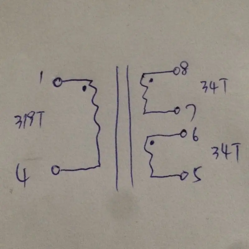EF20 EE20 4 + 4PIN горизонтальной двойной слот Магнитная трансформатор ферритовый