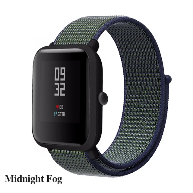 Нейлоновый тканый ремешок для Xiaomi Amazfit ремешок Bip ремешок для часов Huami Amazfit Bip BIT PACE Lite Молодежные умные часы браслет