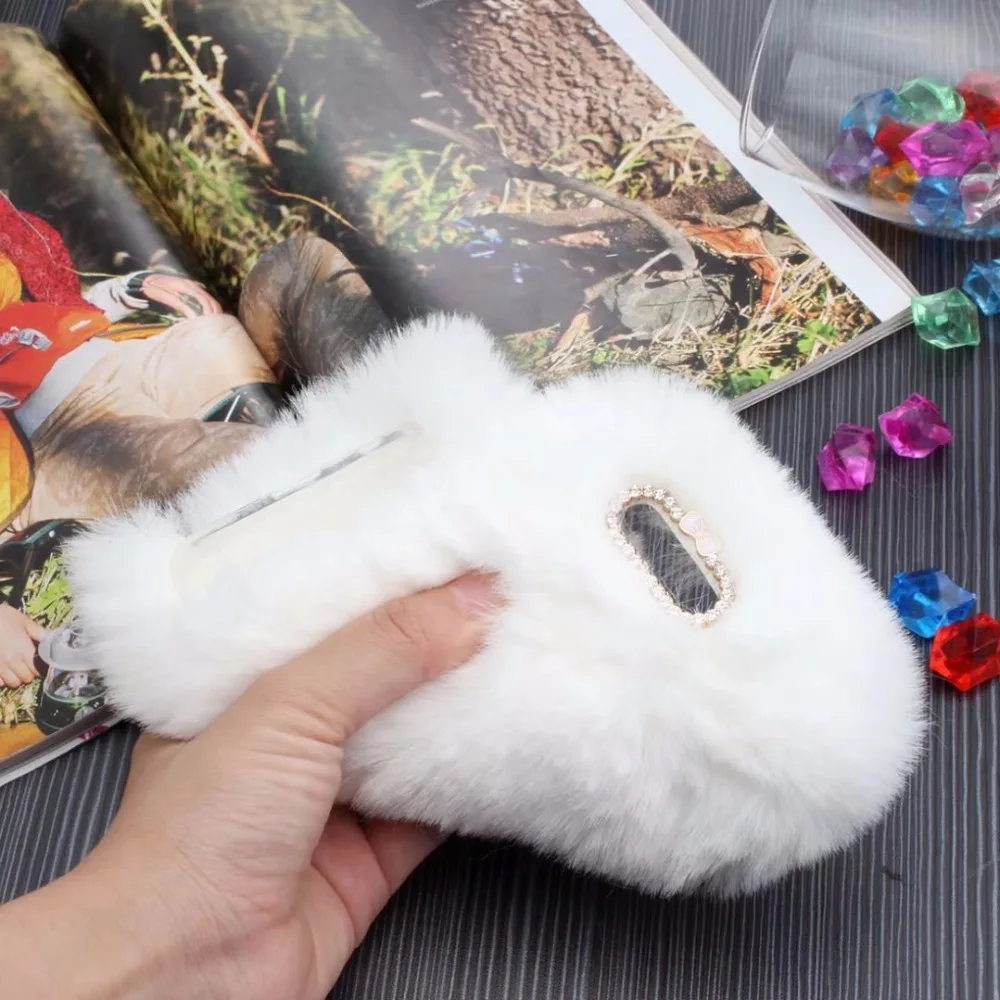 for Huawei Honor 9 Case Cover 5.15 inch Luxury Warm Soft Rabbit Fur Phone Back |