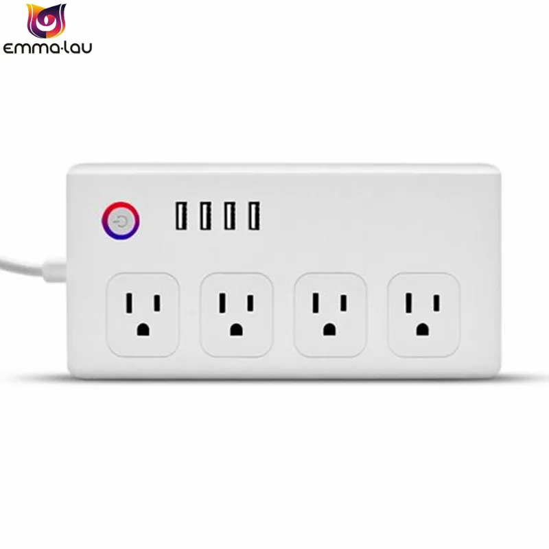 Умная розетка 110 В 220 10 А Wi Fi USB штепсельная вилка стандарта США ЕС Великобритании
