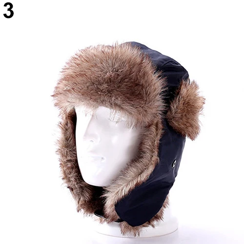 Мужская Теплый Мочка Уха Маска Снег Горнолыжный Траппер Авиатор Trooper Зима Hat Cap| |