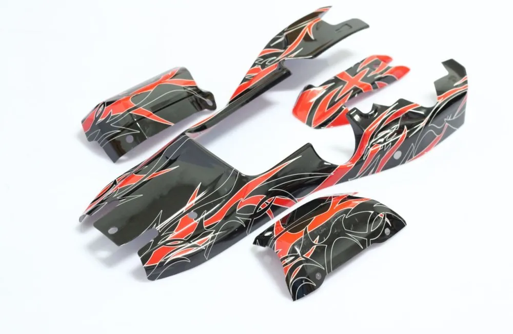 

perfect power! new baja 5b body cover. black & red color