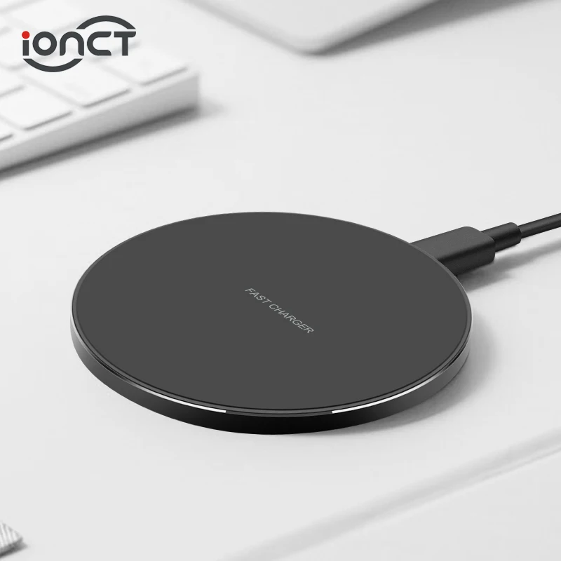 IONCT 10 Вт быстрое зарядное устройство беспроводной для samsung S8 S9 Note 9 8 для iPhone X Xs MAX XR 8 Xiaomi Qi зарядка USB зарядное устройство для телефона