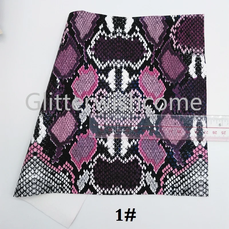 Glitterwishcome 21X29 см A4 размеры винил для луки печатные змея-питон кожа Fabirc искусственная кожа простыни Детские банты, GM291A