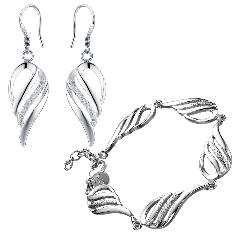 Wholesale fashion silver 925 stamped Jewelry set jewellery fine classic women lady drop ship gift feather animal | Украшения и