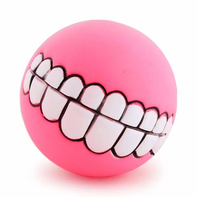Funny Pet Toy Dog Puppy Cat Ball Teeth PVC Chew Sound Play Fetching Squeak Supplies Small Animal | Дом и сад