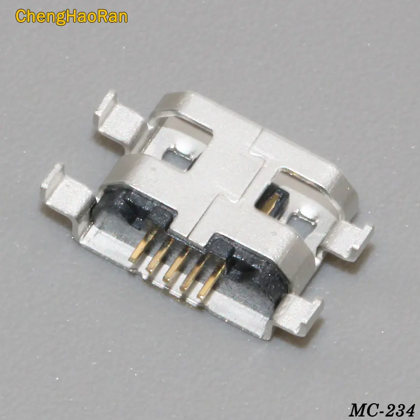 ChengHaoRan 5 шт. микро USB разъем 5pin Тяжелая пластина B Тип гнездовой для мобильного мини