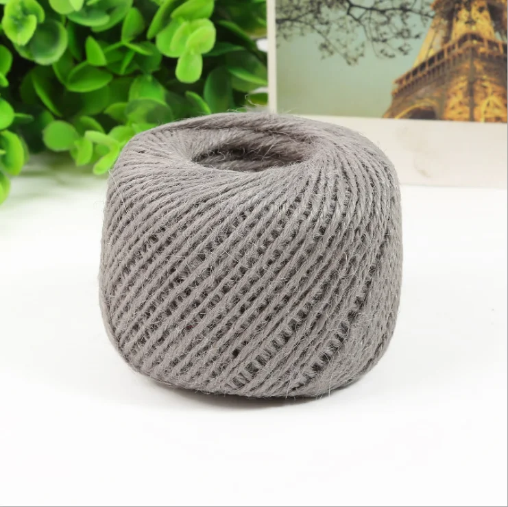 50M/Roll Natural Burlap Hessian Jute Twine Cord Hemp Rope String 2mm Rustic Wrap Gift Packing Wedding Decoration DIY | Дом и сад