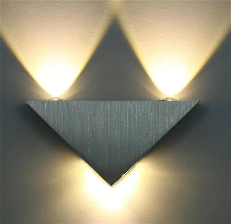 Feimefeiyou DIY led бар многоцветный 3 Вт лампада светодиодный алюминиевый корпус треугольник настенный светильник для дома светильник Настенный бра