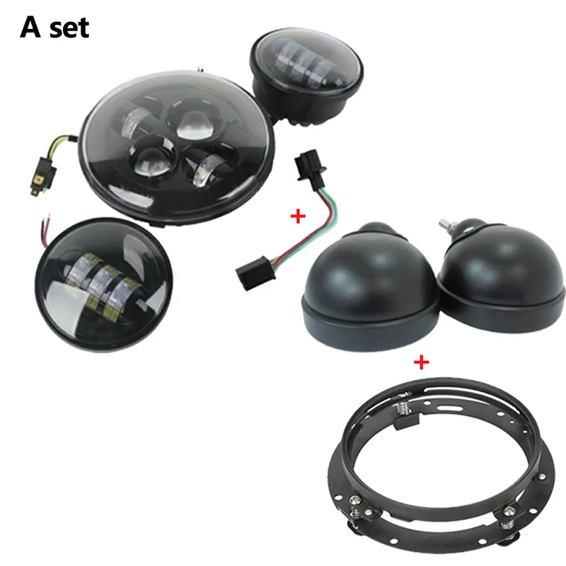 7 &quotдюймовый мотоцикл светодиодные фары высокой/ближнего света с 4 5 Inch