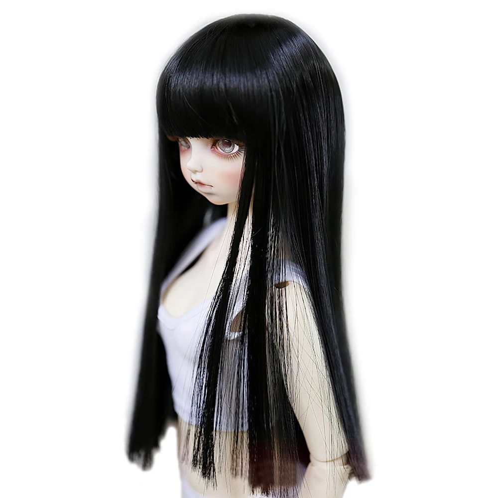 [Wamami] T02 11 # черный аккуратный челка прямой длинный парик 1/6 SD AOD DOD BJD кукла 6 &quot