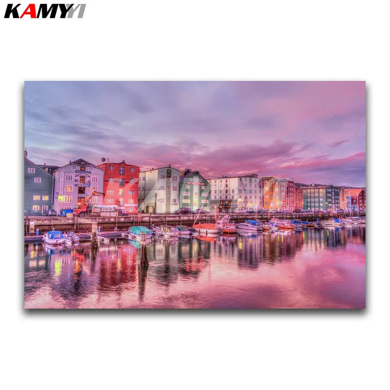 Полноразмерная Алмазная вышивка крестиком пейзаж сделай сам 3D мозаика Риверсайд