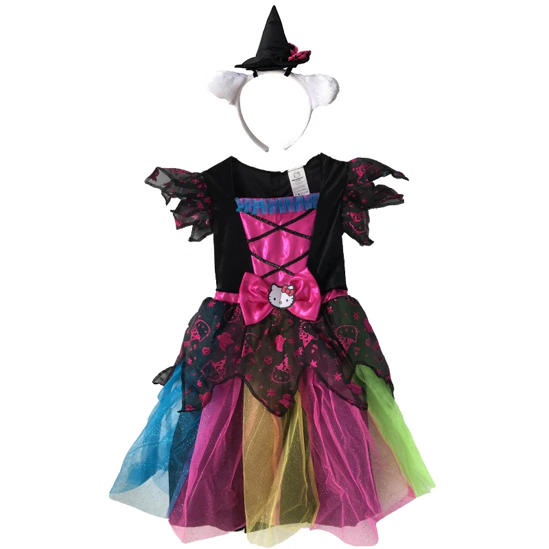 Девушки Делюкс Hello Kitty костюм ведьмы на Хеллоуин | Тематическая одежда и униформа
