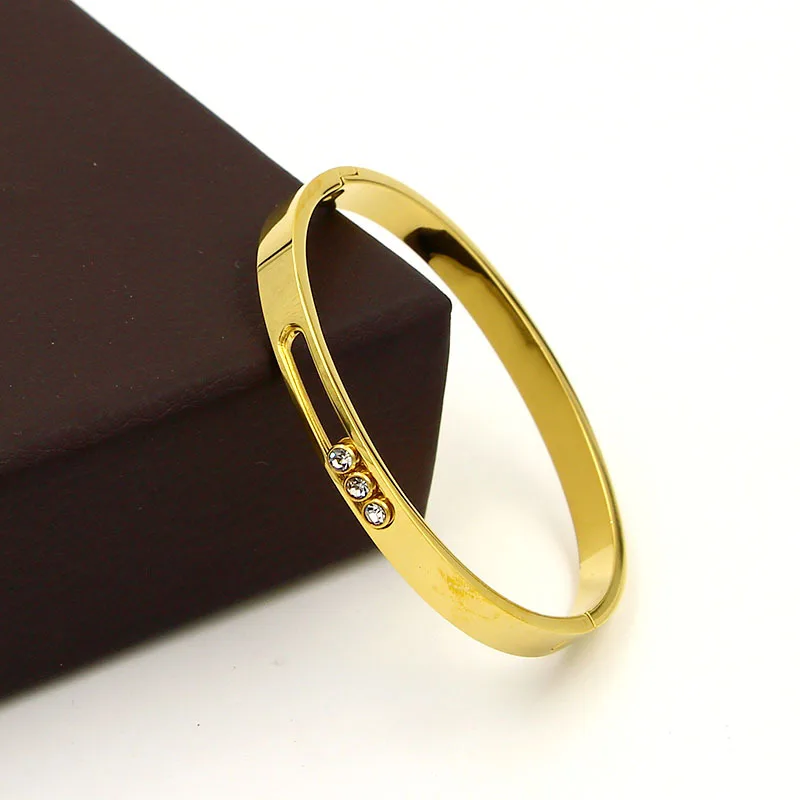 Брендовые вращающиеся браслеты для женщин и мужчин золотой цвет скользящие