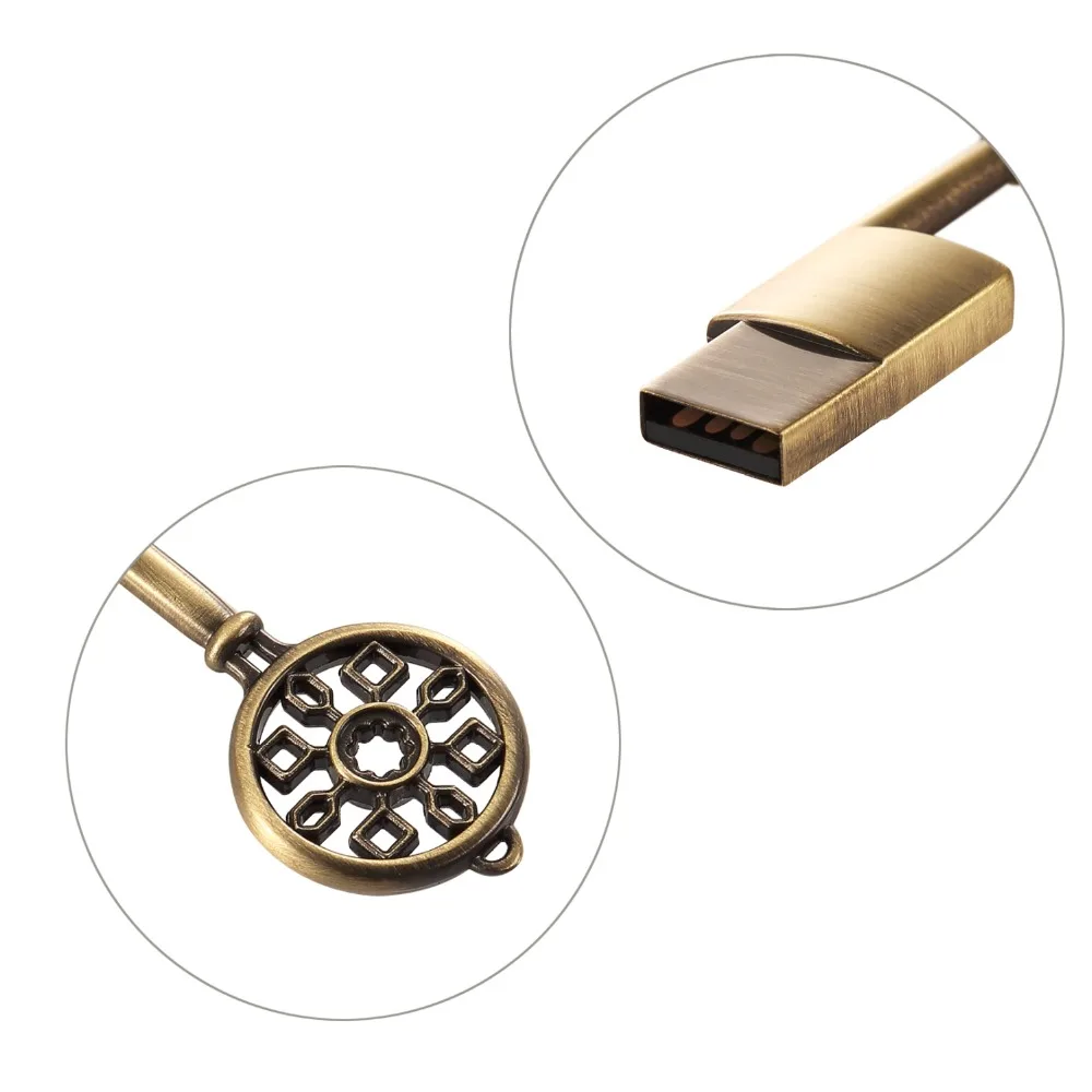 Moveski UV-P10 Flash Drive Memory Stick USB Metal Key Shape Waterproof Disk Thumb Cute Gift With Packaging 16GB | Электроника