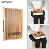 ammoon compact travel cajon flat hand drum persussion instrument 31 5 24 5 4 5cm percussion instruments