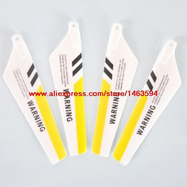 Оптовая Syma S107 S107G S107C Запчасти для радиоуправляемого вертолета желтое лезвие главного ротора Бесплатная доставка