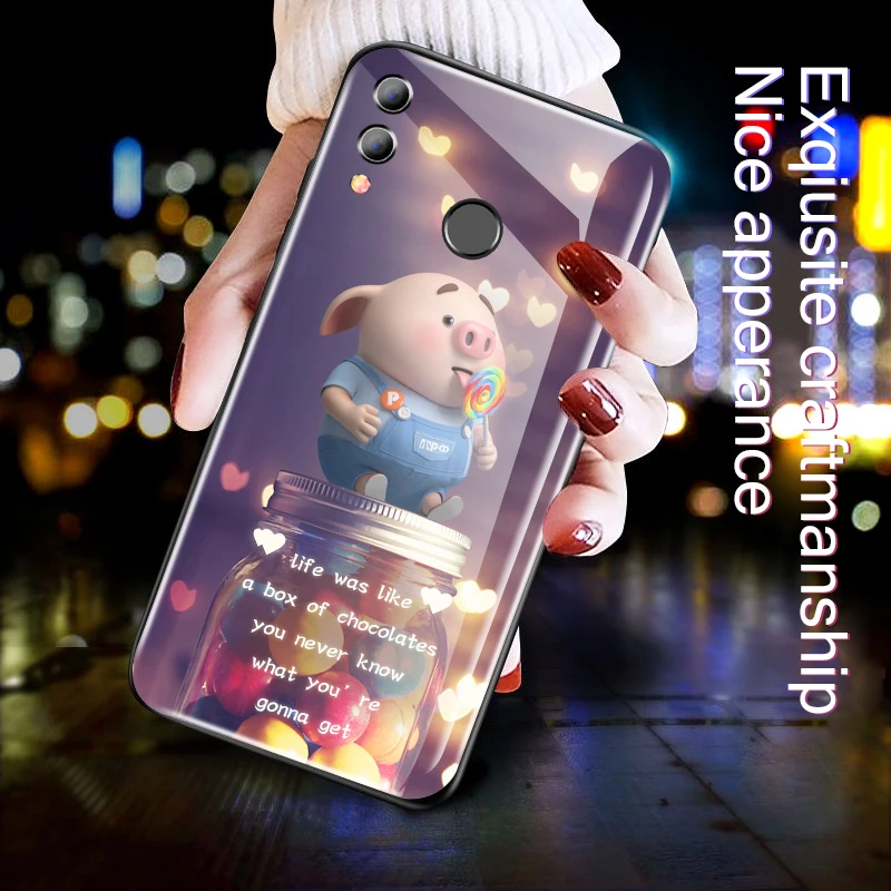 GKK шаблон для Huawei Honor 8X чехол заднее стекло + Мягкий ТПУ анти-вода и шок