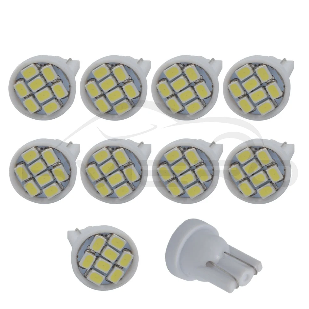 10X Автомобильные светодиодные T10 W5W 194 168 3020 147 152 1206 8 светодиодов 8SMD купольная лампа Интерьер парковка светильник Авто Клин светильник ing DC 12V Хвост светильник