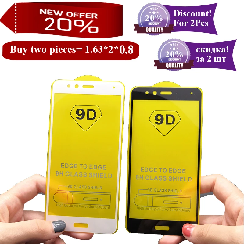 Защитное стекло на Huawei Honor 9 8 10 Lite Полное покрытие 9d протектор экрана 6x 7x 8x max