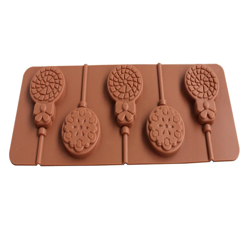 Новое поступление форма для льда леденец силиконовая 5 клетчатых кругов формы