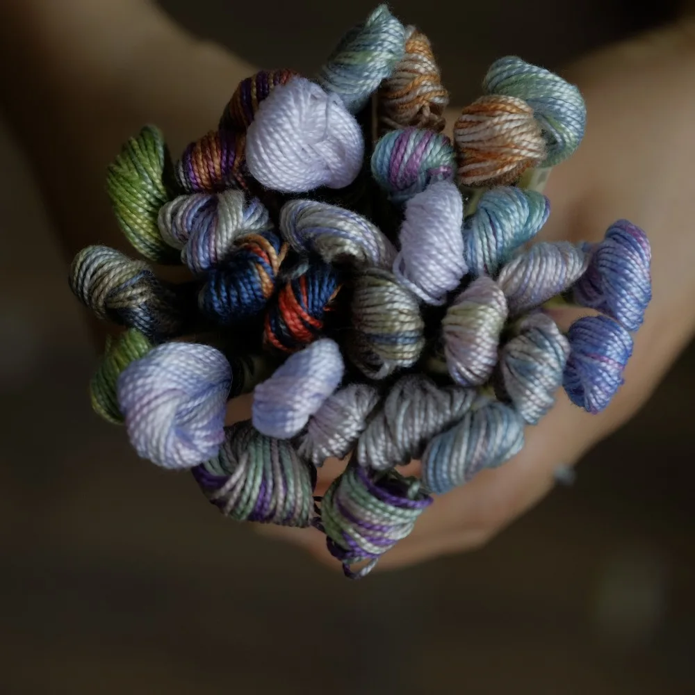 Разные цвета размер 5 хлопковая вышивка нитью с жемчугом для вышивки крестиком 15