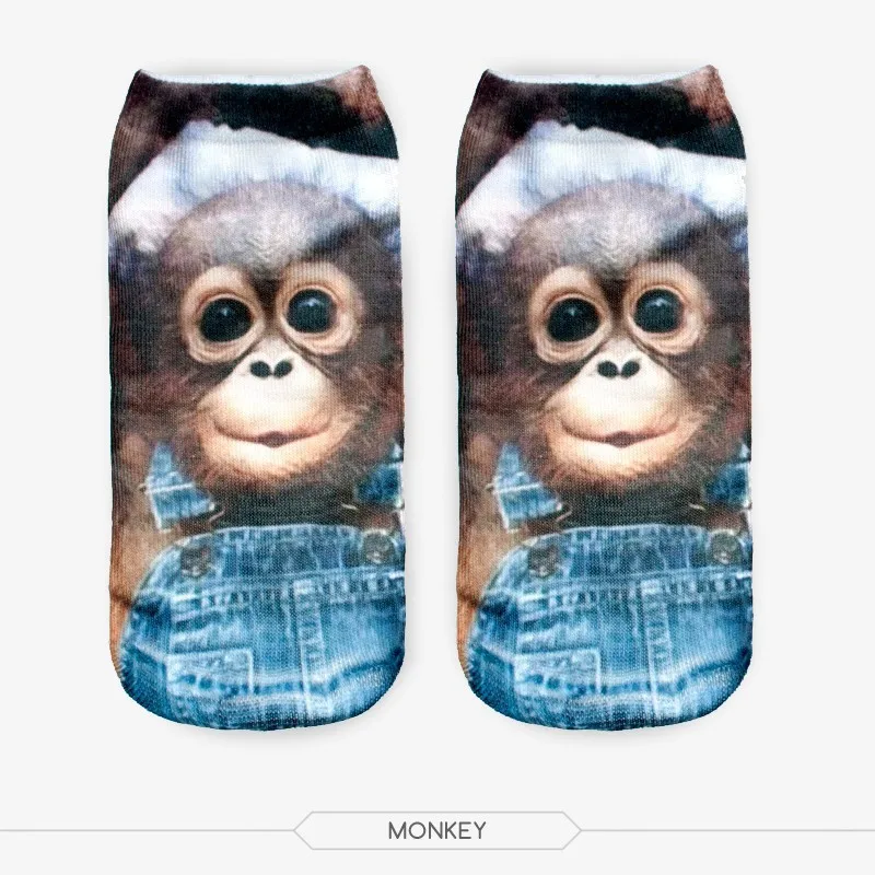 Мужские и женские носки с 3D-принтом в виде животных | Мужская одежда