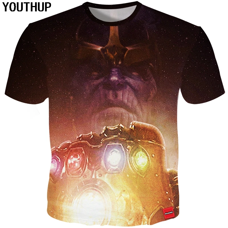 Новинка 2020 летние мужские футболки YOUTHUP с коротким рукавом повседневные 3D